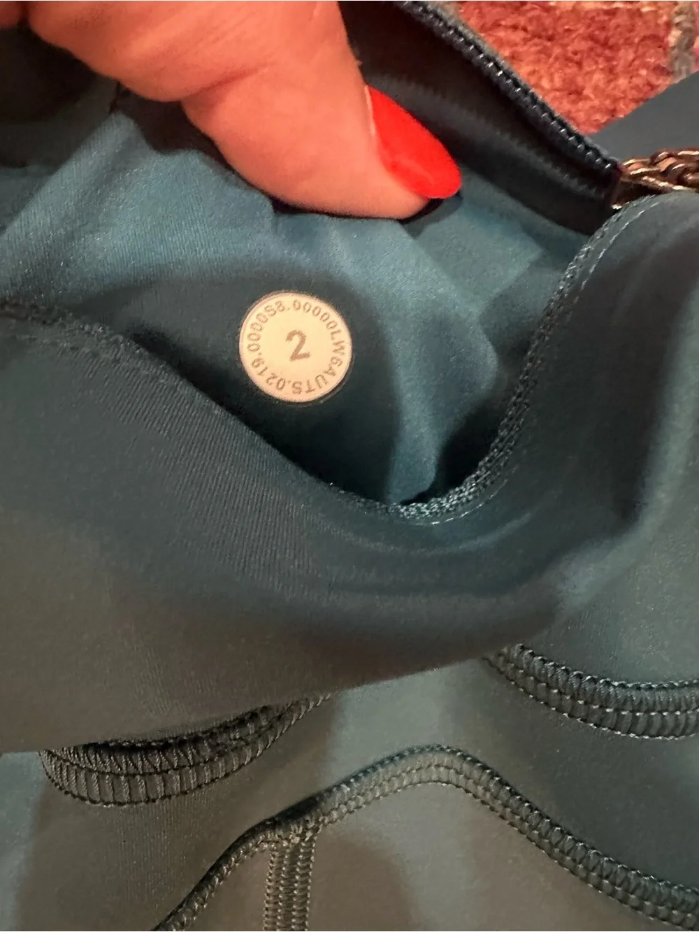 LULULEMON leggings teal with rainbow sz 2 - worn once - Picture 11 of 11